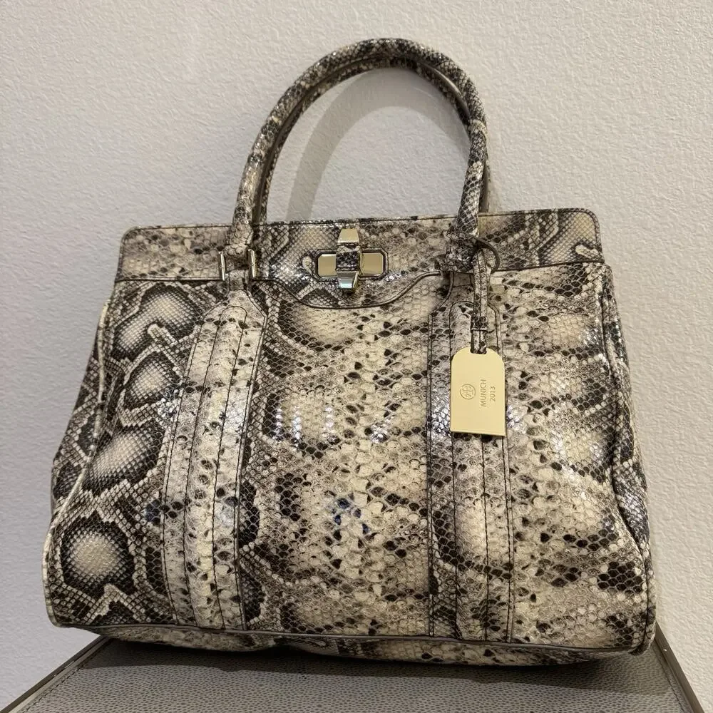 Tory Burch Women Bag Snake Pattern Python Shoulder LTD EDT Munich 2013 RARE